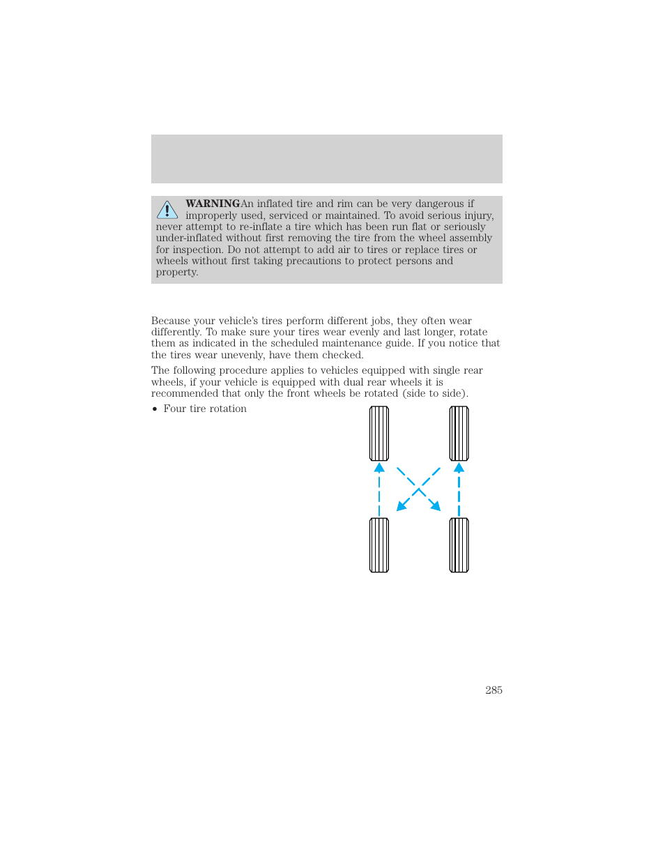 Maintenance and specifications | FORD 2002 F-550 v.1 User Manual | Page 285 / 320