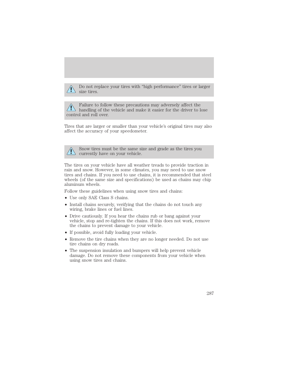 Maintenance and specifications | FORD 2002 F-550 v.1 User Manual | Page 287 / 320