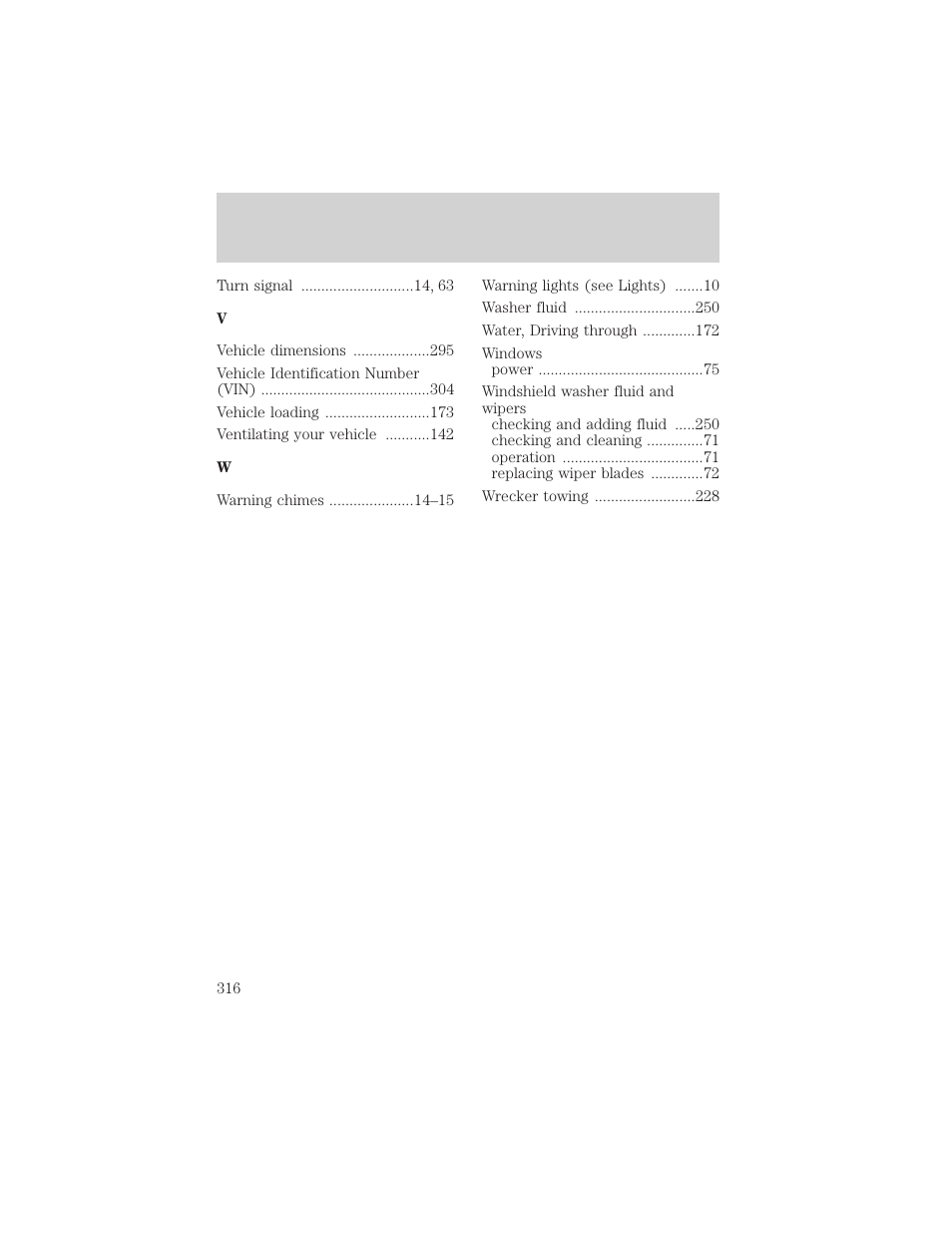 Index | FORD 2002 F-550 v.1 User Manual | Page 316 / 320