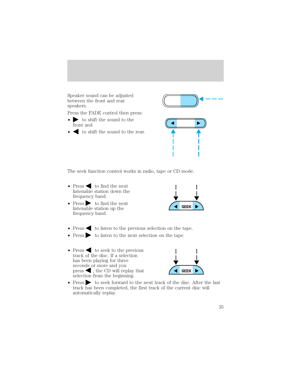 Entertainment systems | FORD 2002 F-550 v.1 User Manual | Page 35 / 320