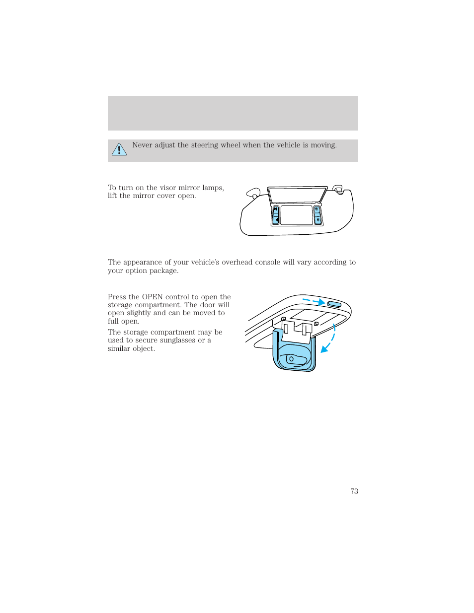 Driver controls | FORD 2002 F-550 v.1 User Manual | Page 73 / 320