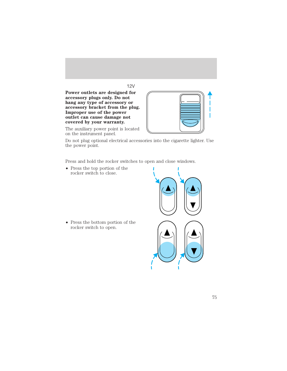 Driver controls | FORD 2002 F-550 v.1 User Manual | Page 75 / 320