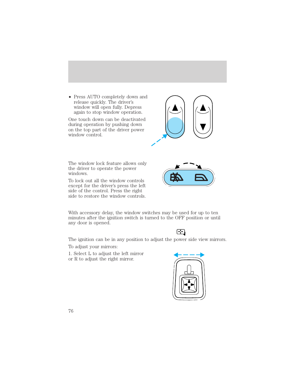 Driver controls | FORD 2002 F-550 v.1 User Manual | Page 76 / 320