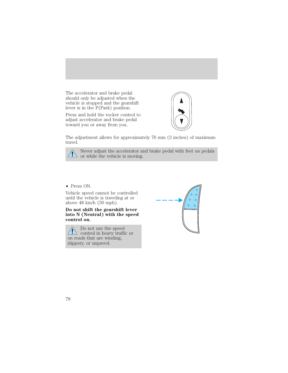 Driver controls | FORD 2002 F-550 v.1 User Manual | Page 78 / 320