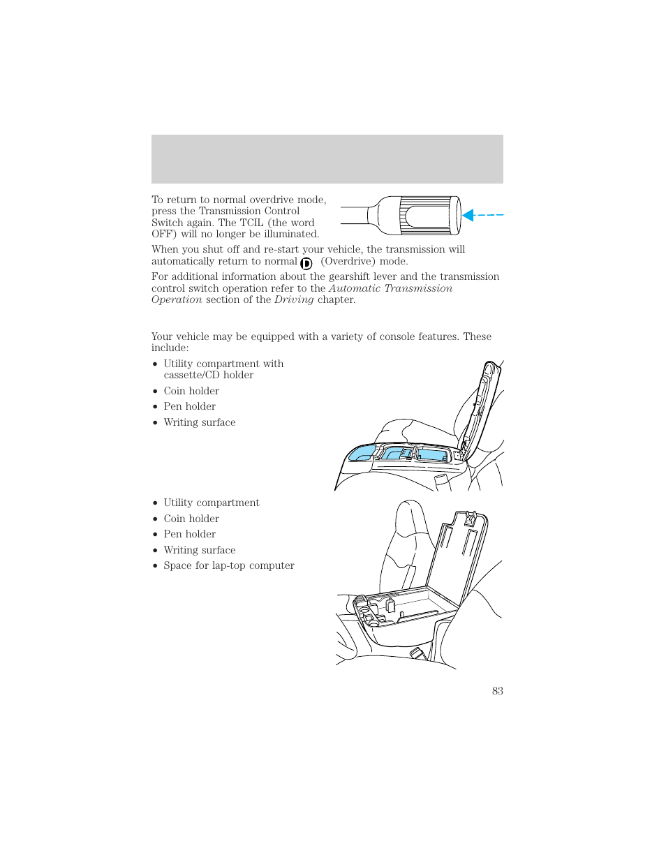 Driver controls | FORD 2002 F-550 v.1 User Manual | Page 83 / 320