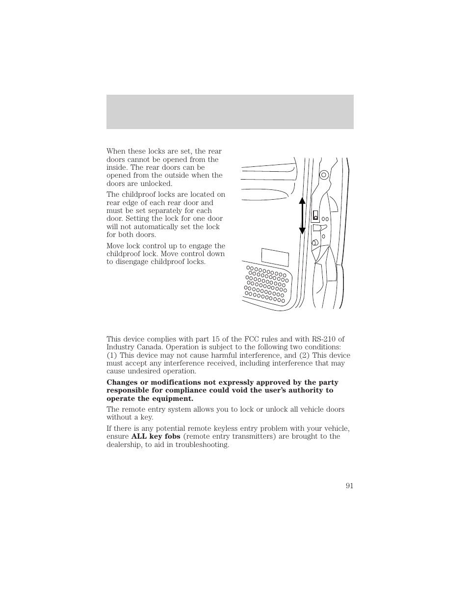 Locks and security | FORD 2002 F-550 v.1 User Manual | Page 91 / 320