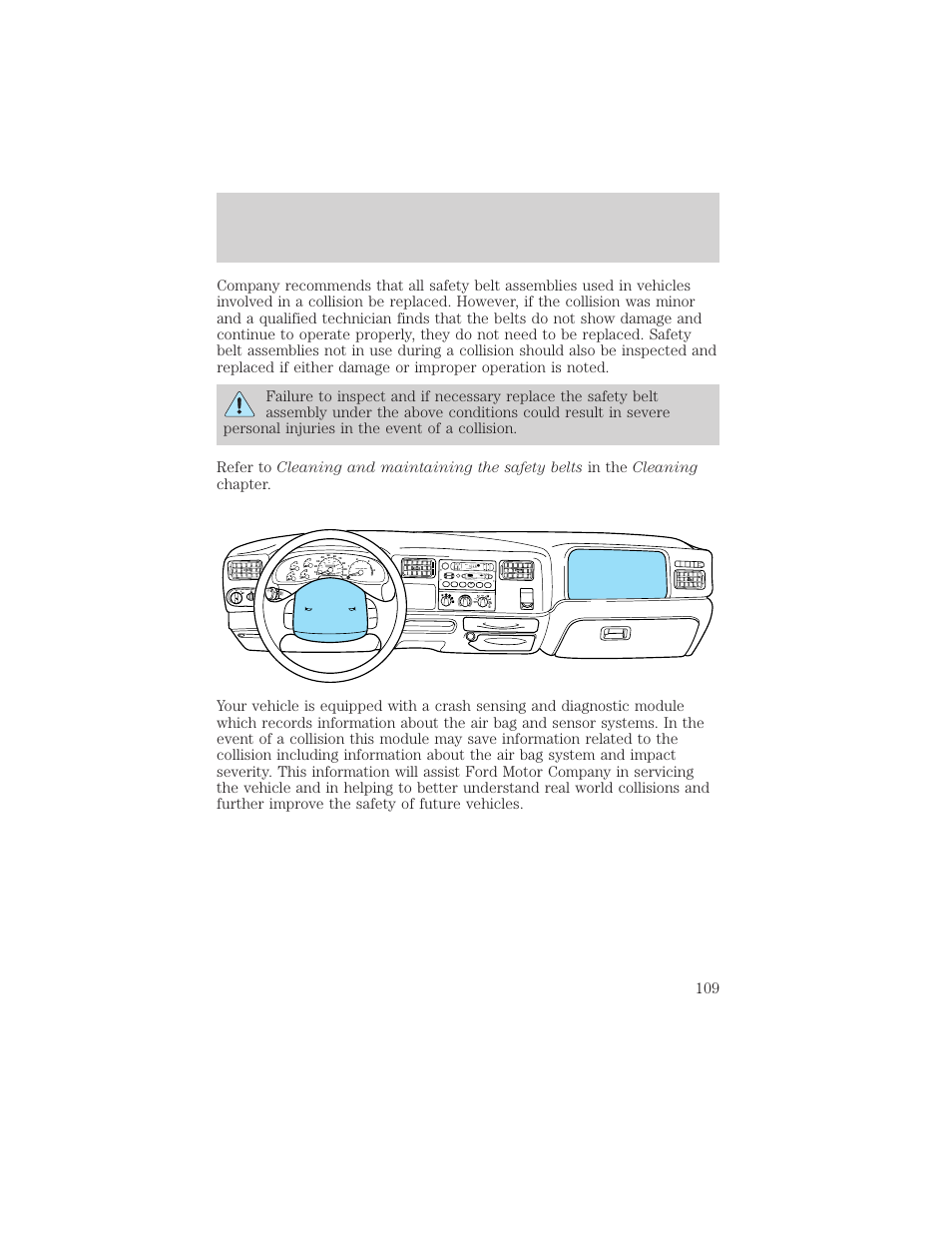 Seating and safety restraints, Dolby b nr, A/c max a/c off | FORD 2002 F-550 v.2 User Manual | Page 109 / 304