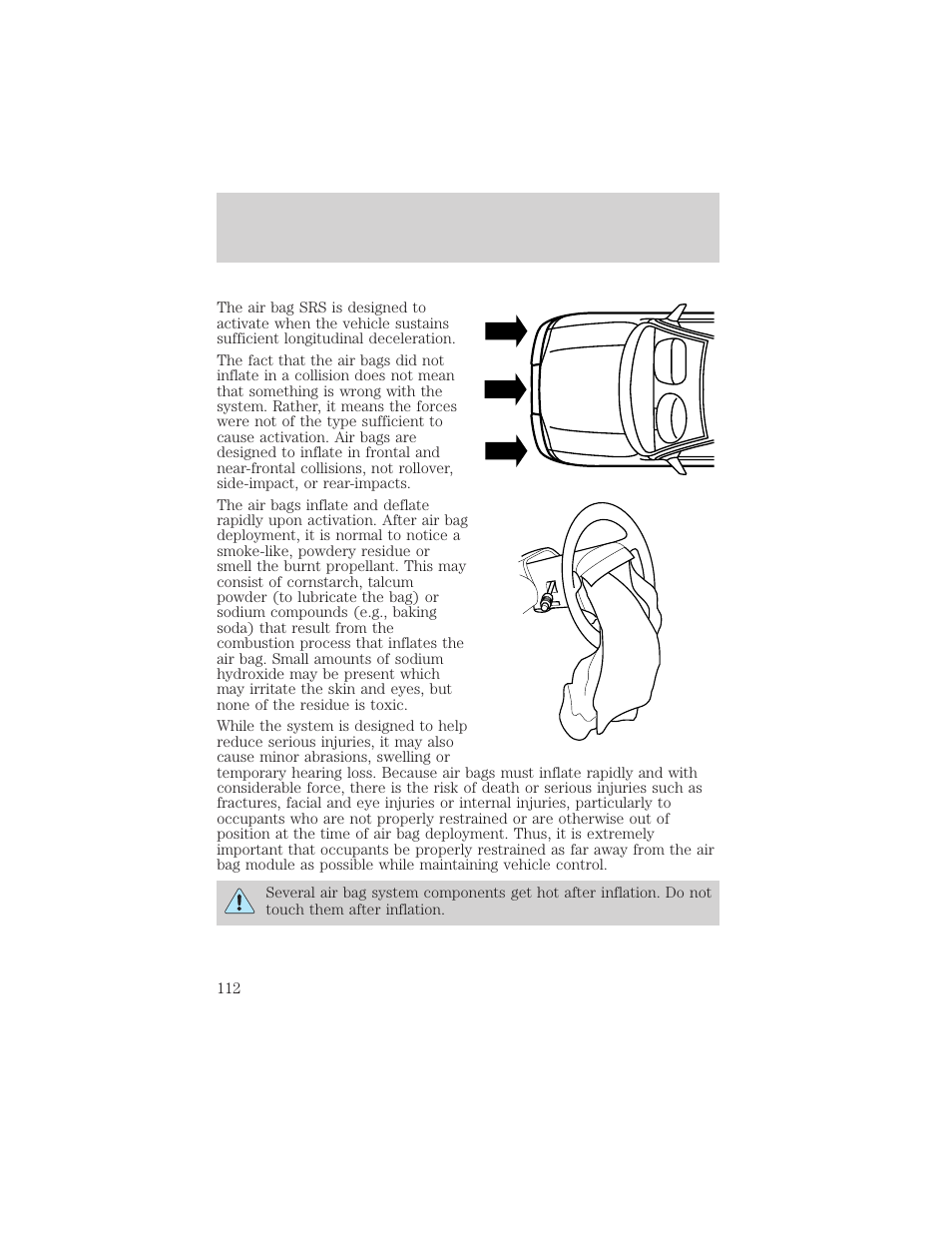 Seating and safety restraints | FORD 2002 F-550 v.2 User Manual | Page 112 / 304