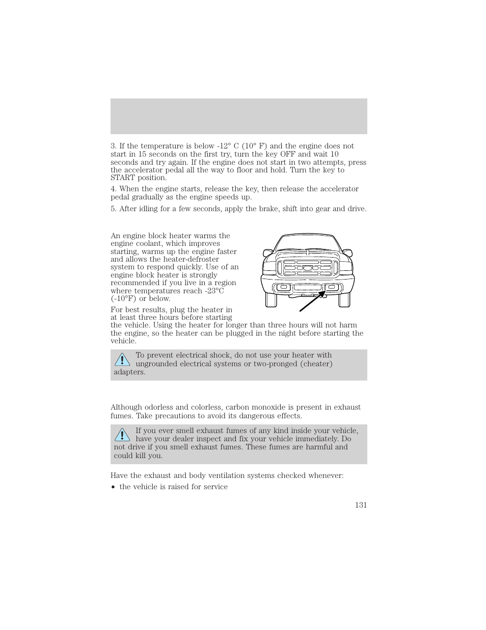 Driving | FORD 2002 F-550 v.2 User Manual | Page 131 / 304