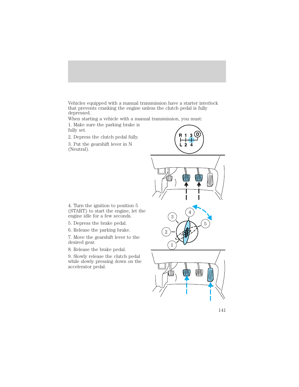 Driving | FORD 2002 F-550 v.2 User Manual | Page 141 / 304