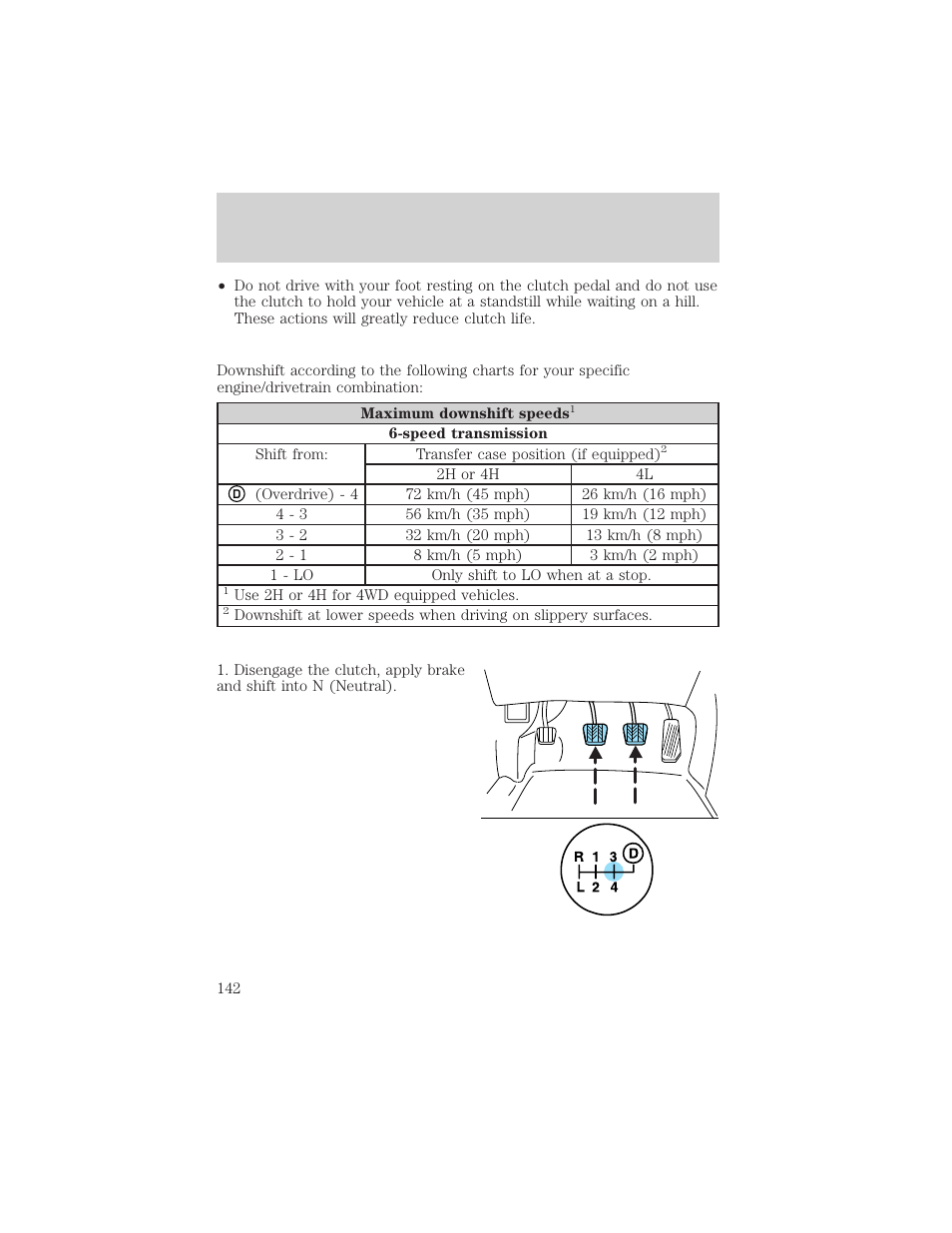 Driving | FORD 2002 F-550 v.2 User Manual | Page 142 / 304