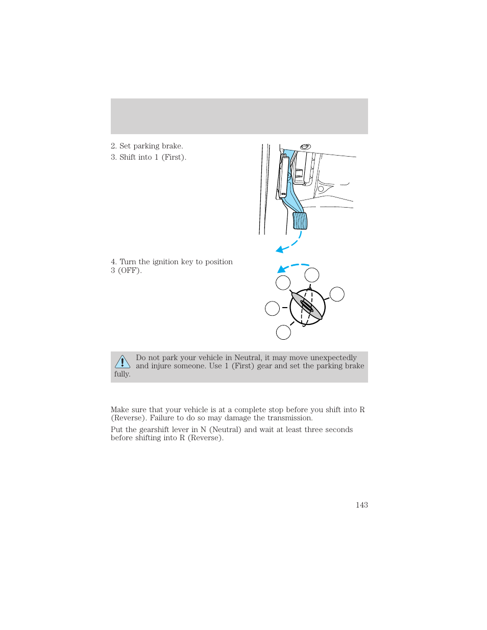 Driving | FORD 2002 F-550 v.2 User Manual | Page 143 / 304