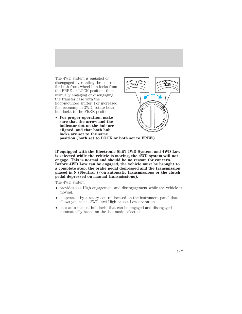 Driving | FORD 2002 F-550 v.2 User Manual | Page 147 / 304