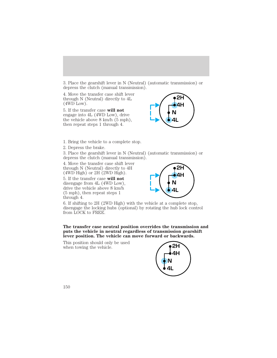 Driving | FORD 2002 F-550 v.2 User Manual | Page 150 / 304