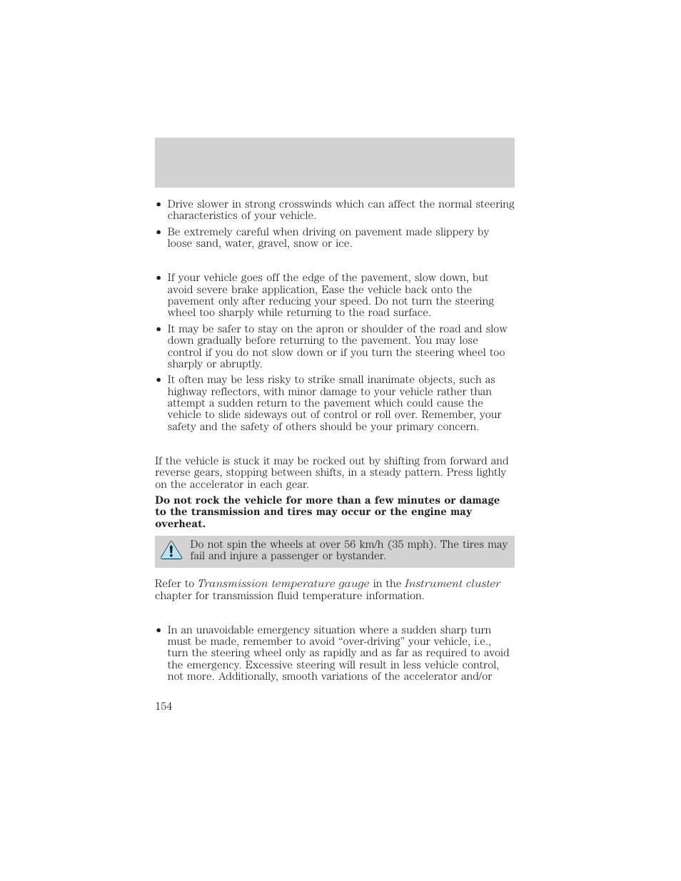 Driving | FORD 2002 F-550 v.2 User Manual | Page 154 / 304