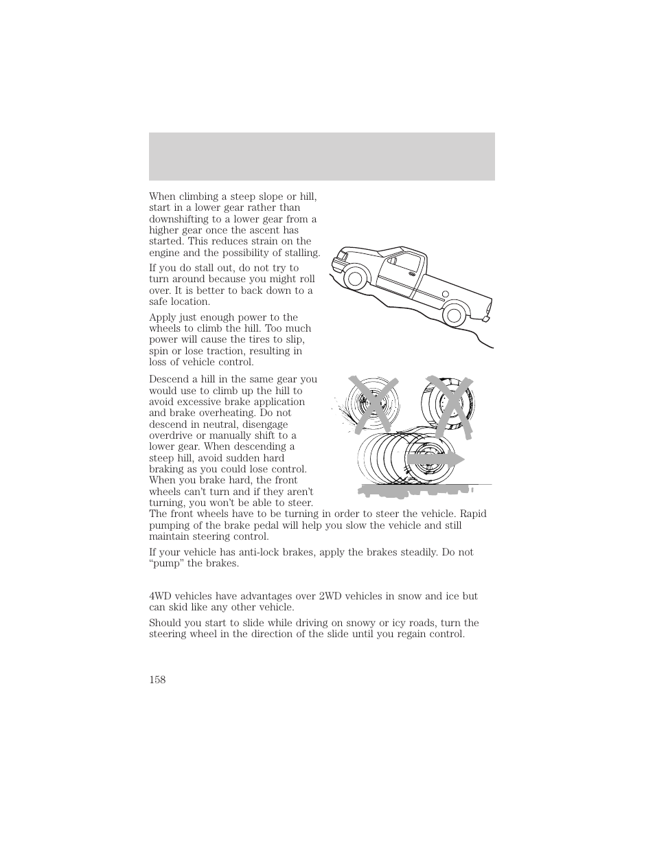 Driving | FORD 2002 F-550 v.2 User Manual | Page 158 / 304