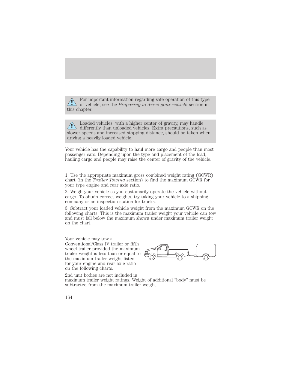 Driving | FORD 2002 F-550 v.2 User Manual | Page 164 / 304