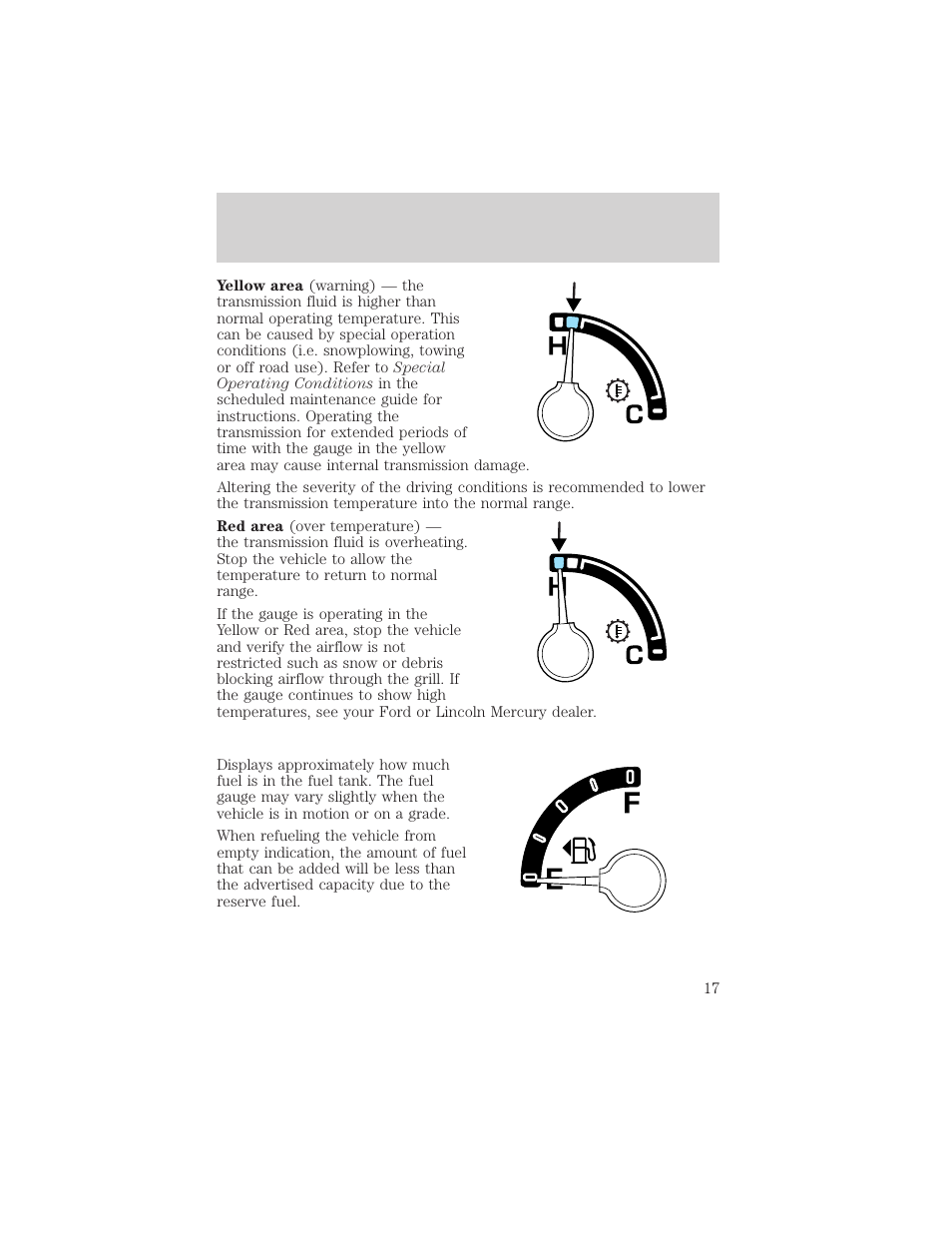 Instrument cluster | FORD 2002 F-550 v.2 User Manual | Page 17 / 304