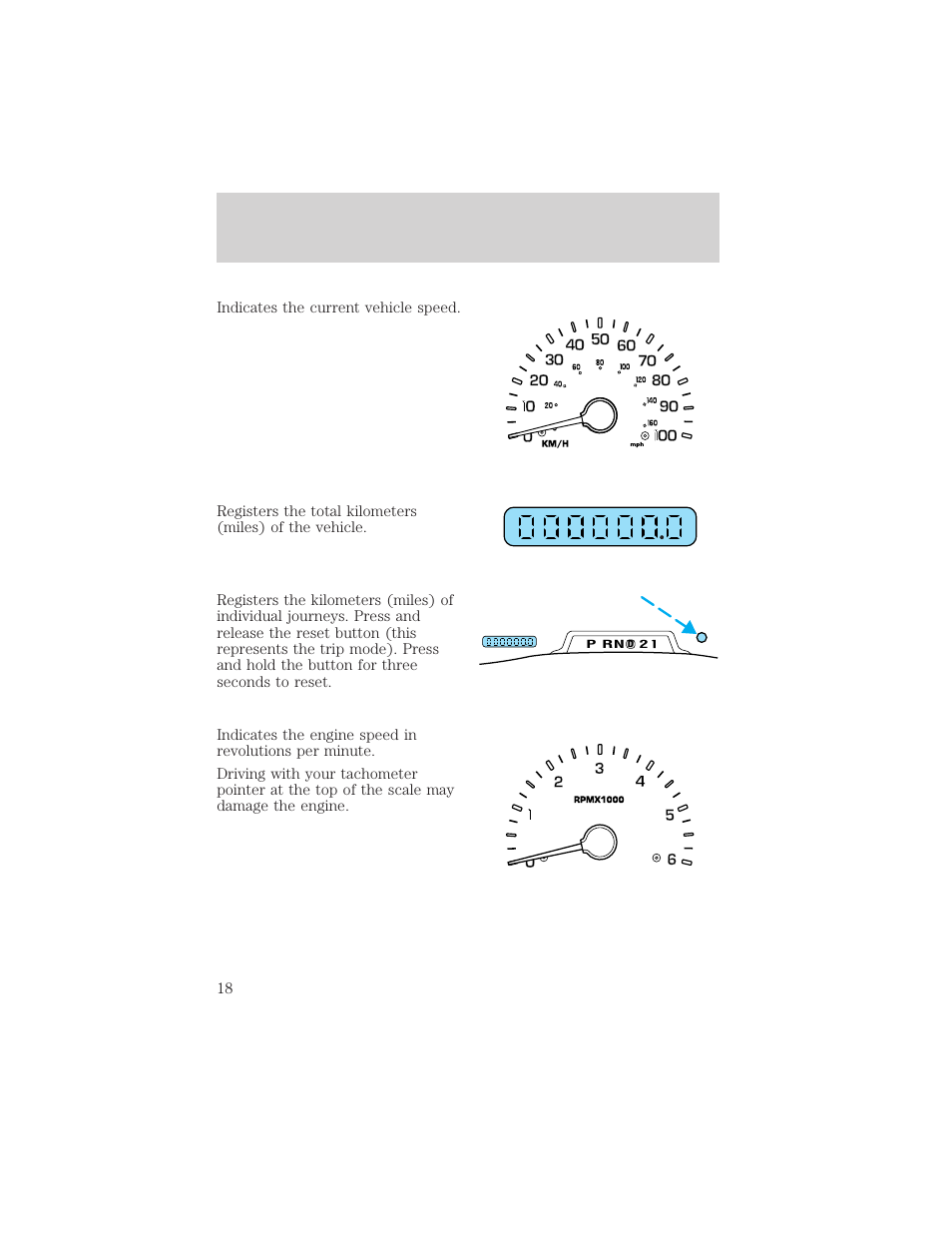 Instrument cluster | FORD 2002 F-550 v.2 User Manual | Page 18 / 304