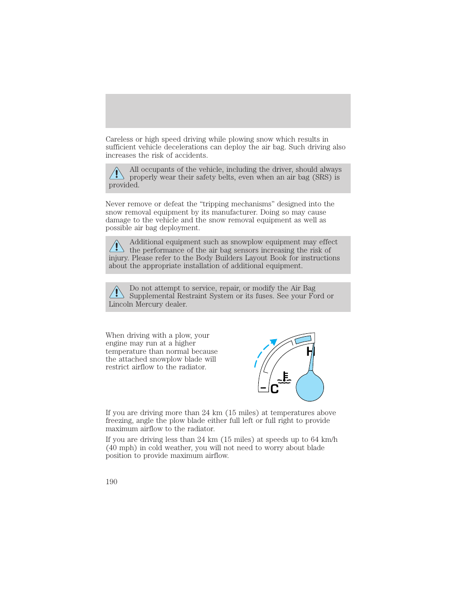 Driving | FORD 2002 F-550 v.2 User Manual | Page 190 / 304