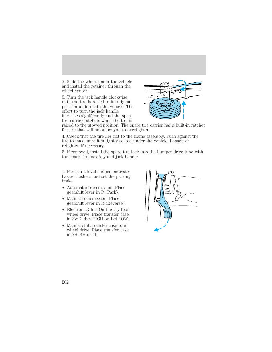Roadside emergencies | FORD 2002 F-550 v.2 User Manual | Page 202 / 304