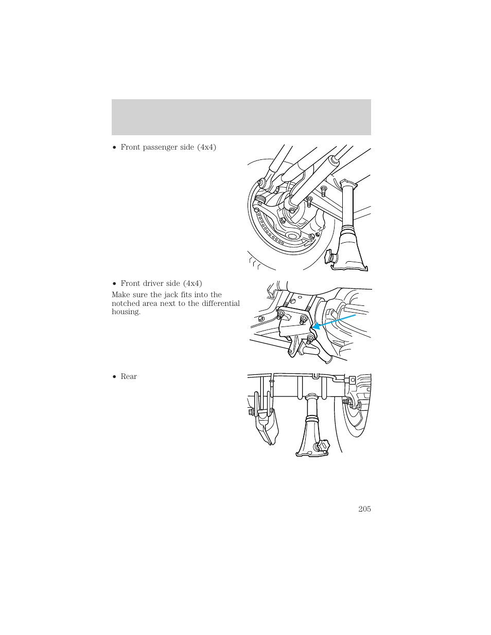 Roadside emergencies | FORD 2002 F-550 v.2 User Manual | Page 205 / 304