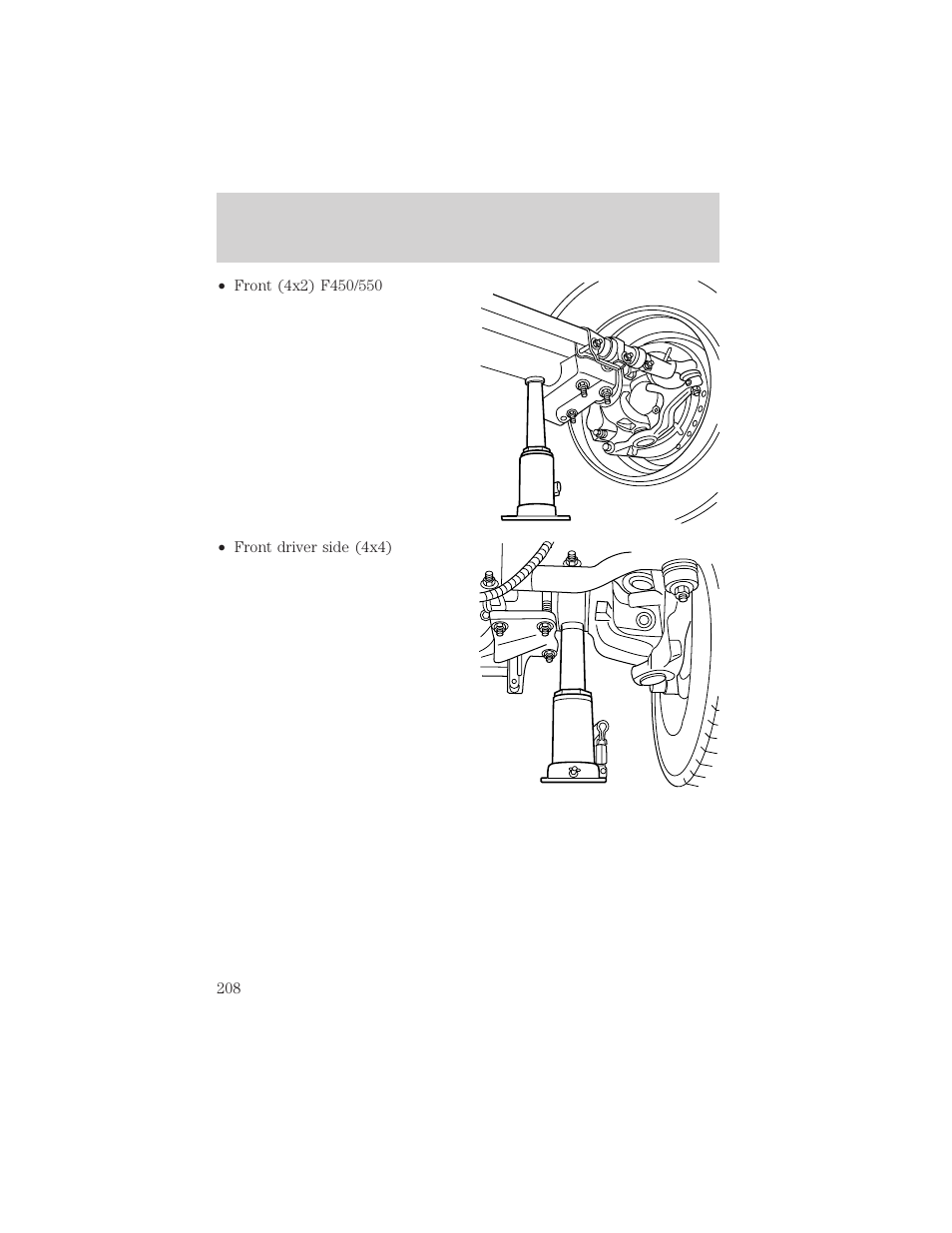 Roadside emergencies | FORD 2002 F-550 v.2 User Manual | Page 208 / 304