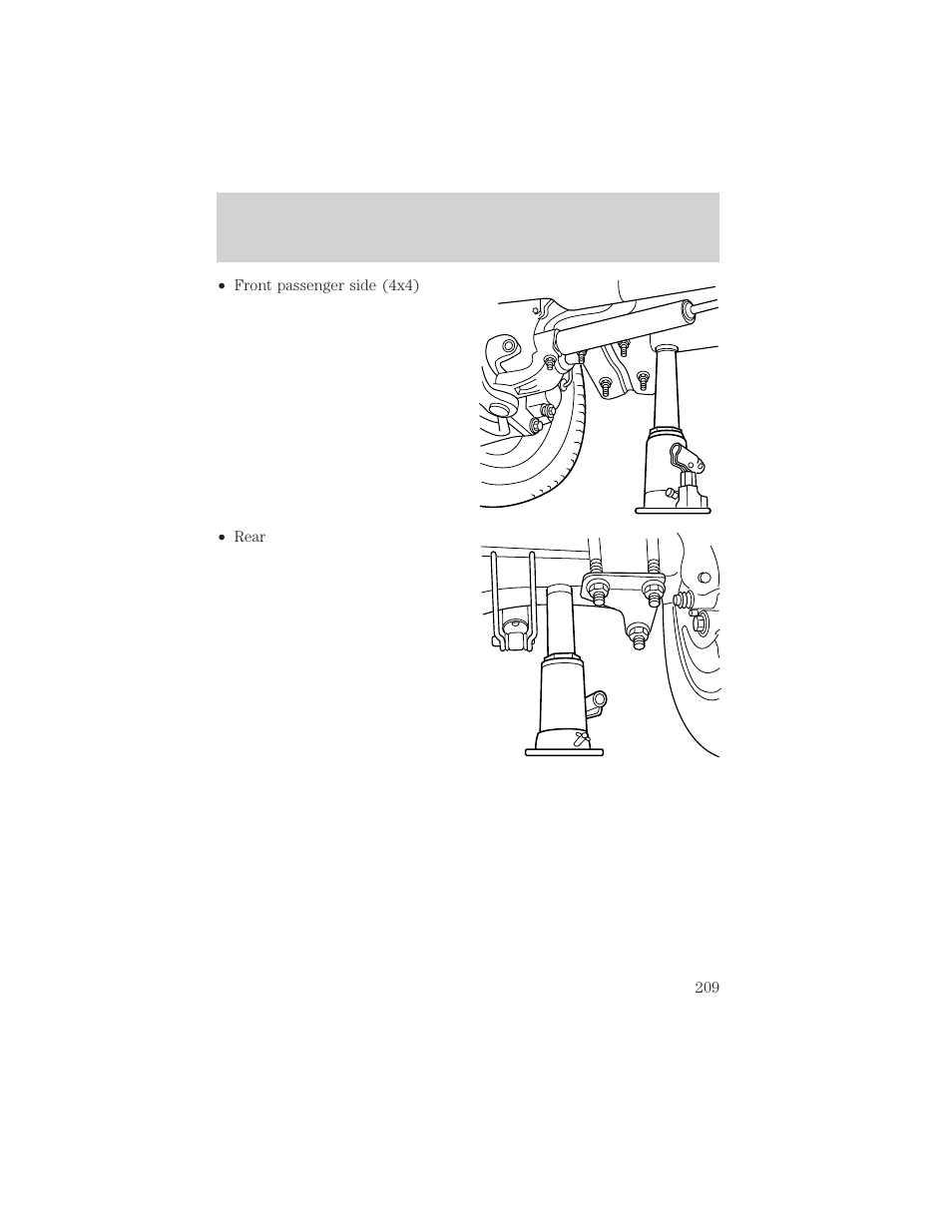 Roadside emergencies | FORD 2002 F-550 v.2 User Manual | Page 209 / 304