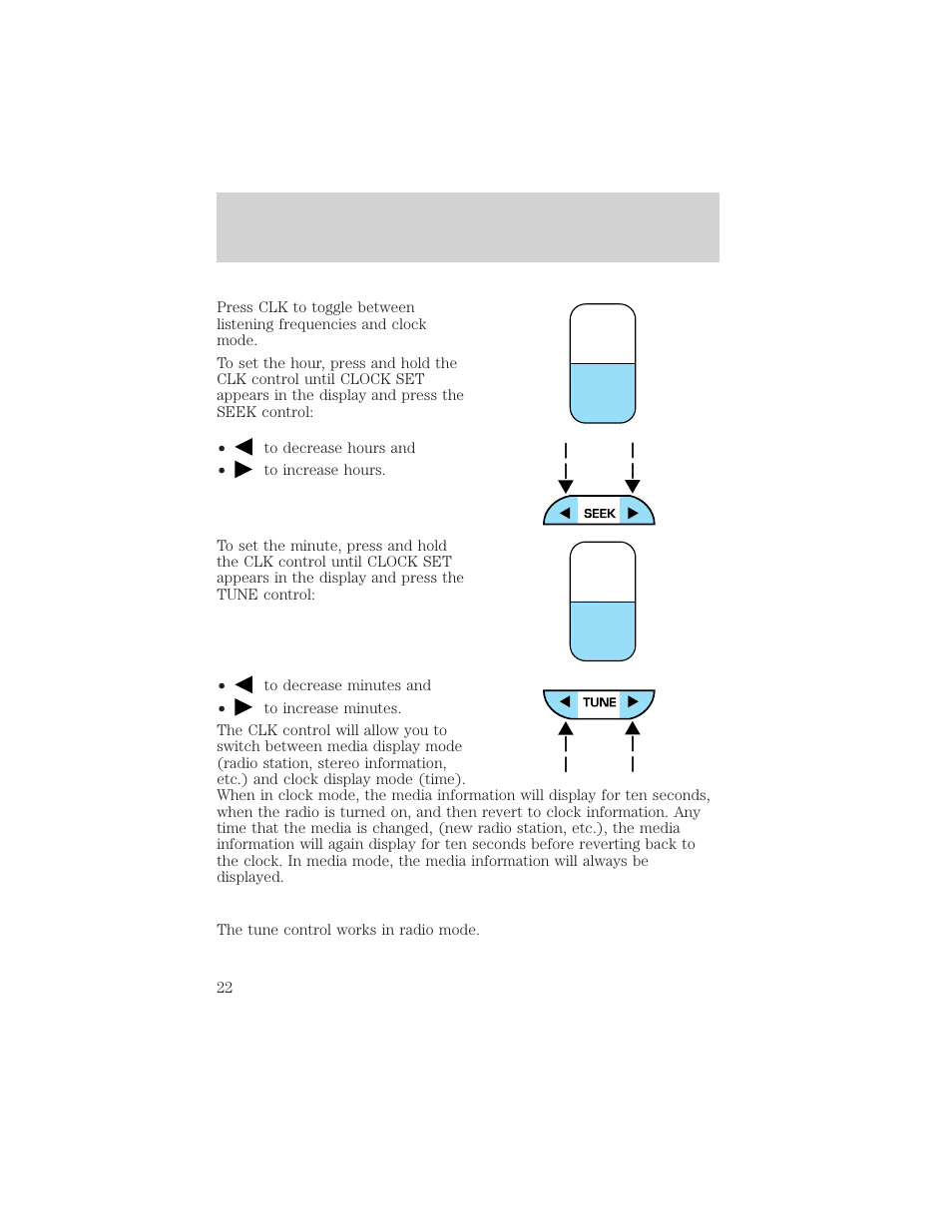 Tone clk tone clk | FORD 2002 F-550 v.2 User Manual | Page 22 / 304
