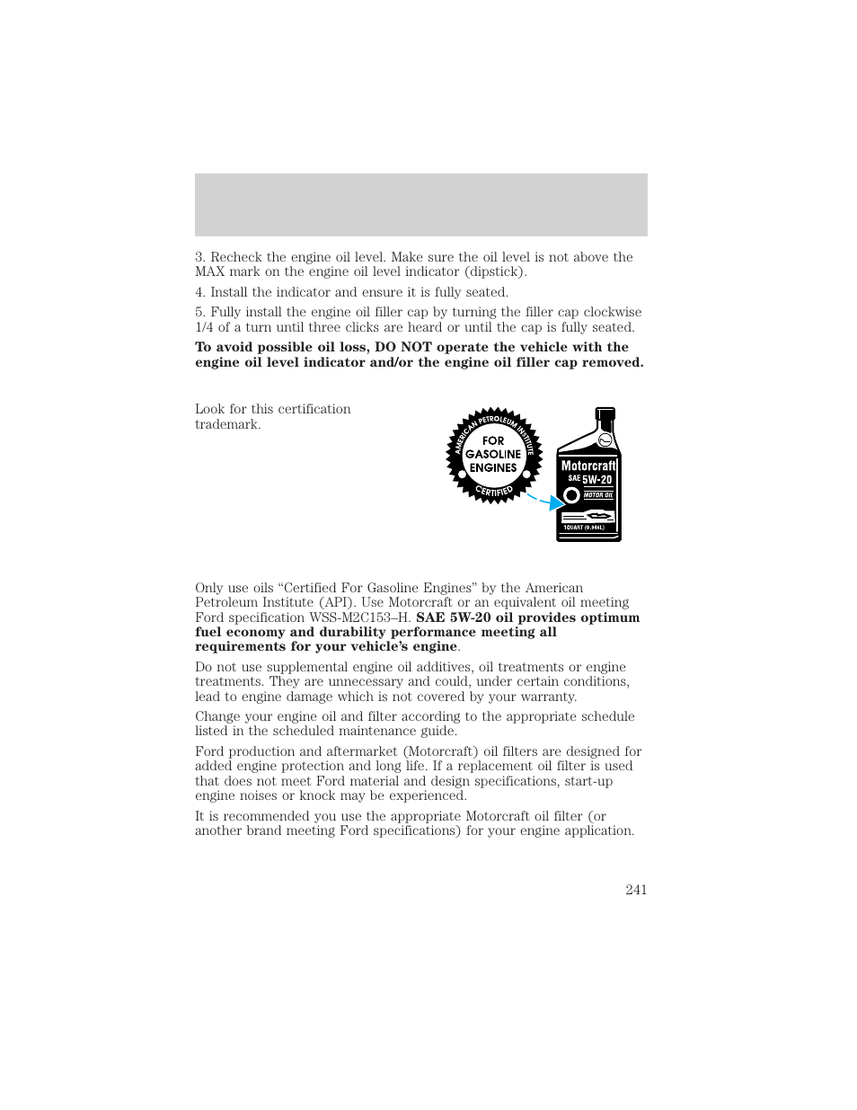 Maintenance and specifications | FORD 2002 F-550 v.2 User Manual | Page 241 / 304