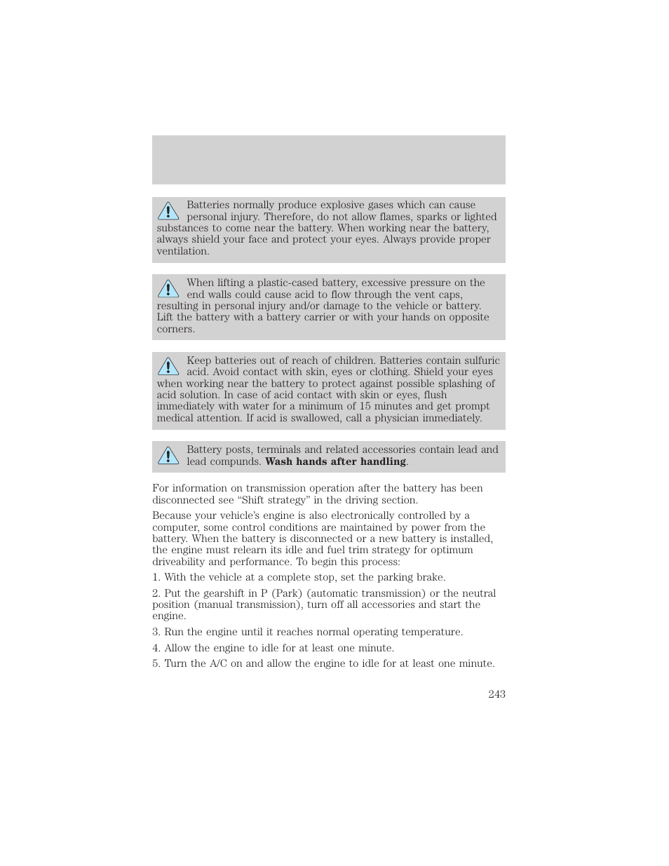 Maintenance and specifications | FORD 2002 F-550 v.2 User Manual | Page 243 / 304