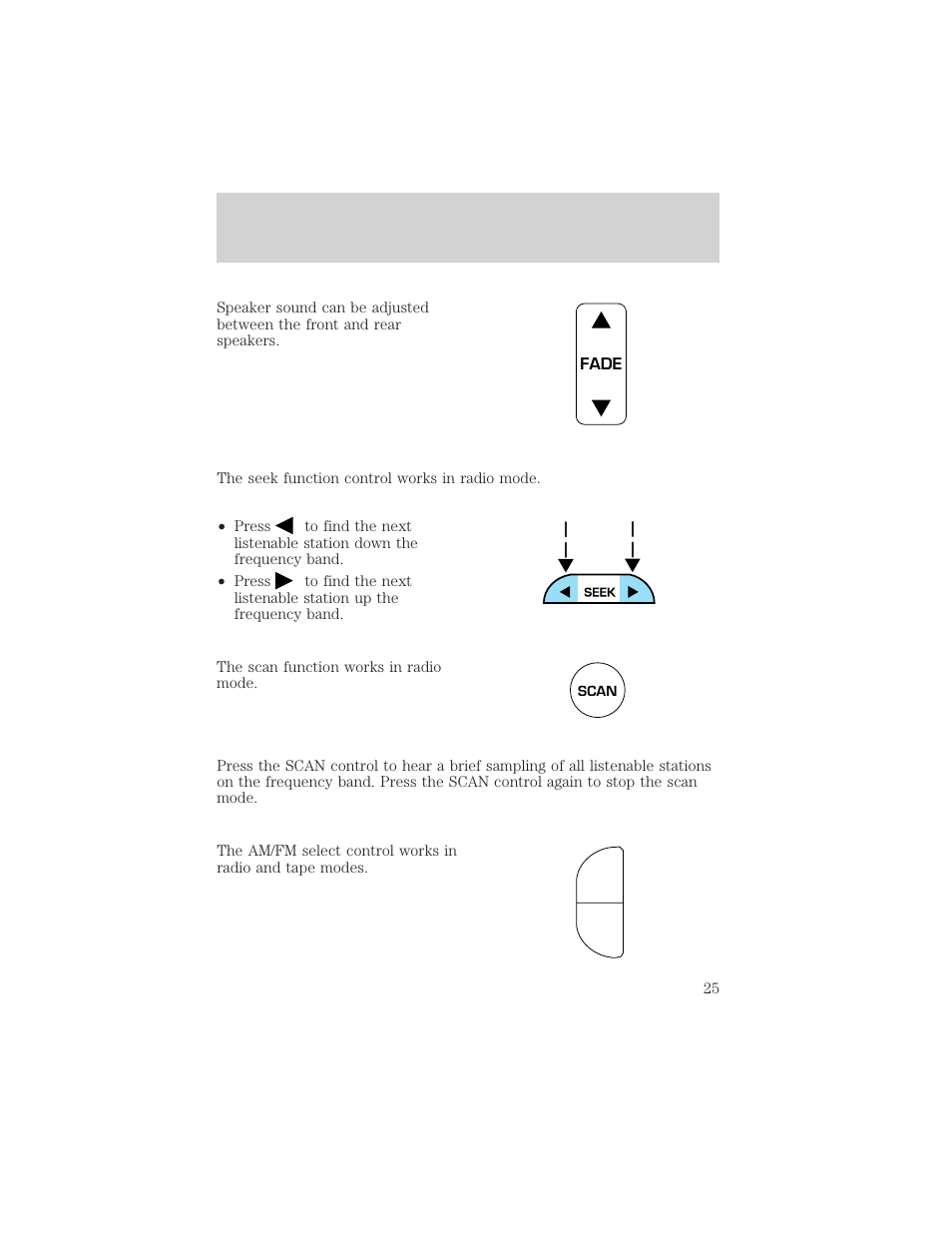 Am fm, Entertainment systems | FORD 2002 F-550 v.2 User Manual | Page 25 / 304