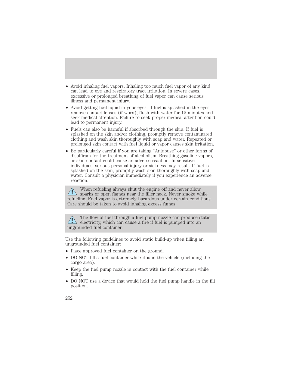 Maintenance and specifications | FORD 2002 F-550 v.2 User Manual | Page 252 / 304