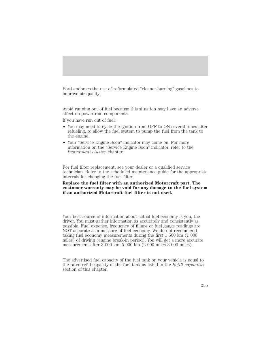 Maintenance and specifications | FORD 2002 F-550 v.2 User Manual | Page 255 / 304