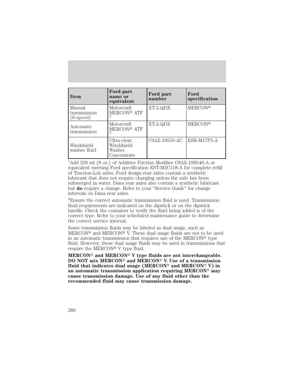 Maintenance and specifications | FORD 2002 F-550 v.2 User Manual | Page 280 / 304