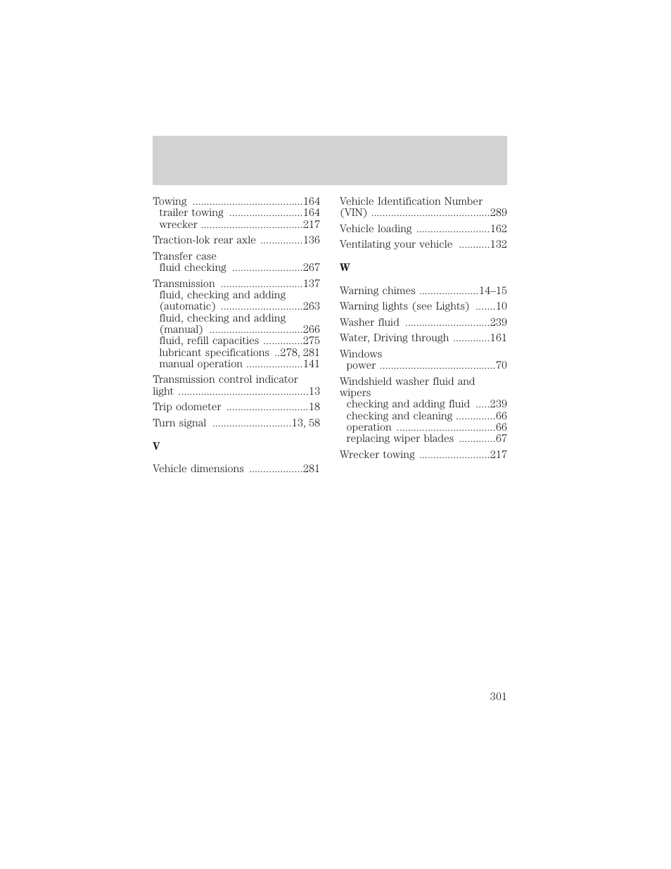 Index | FORD 2002 F-550 v.2 User Manual | Page 301 / 304