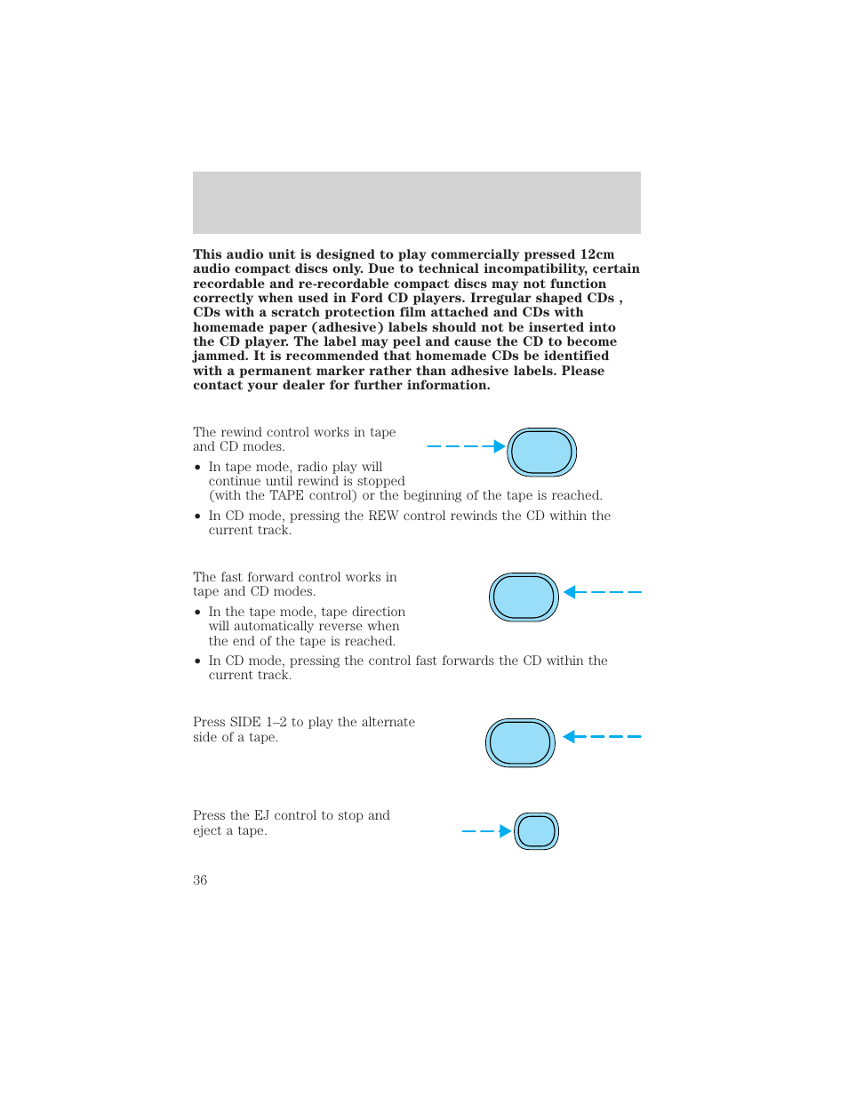 Entertainment systems | FORD 2002 F-550 v.2 User Manual | Page 36 / 304