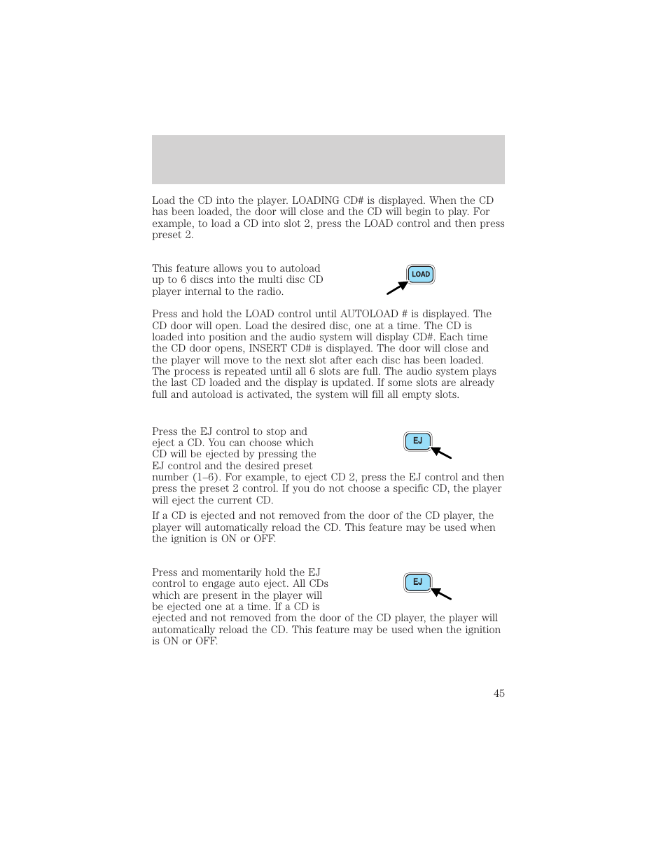 Entertainment systems | FORD 2002 F-550 v.2 User Manual | Page 45 / 304