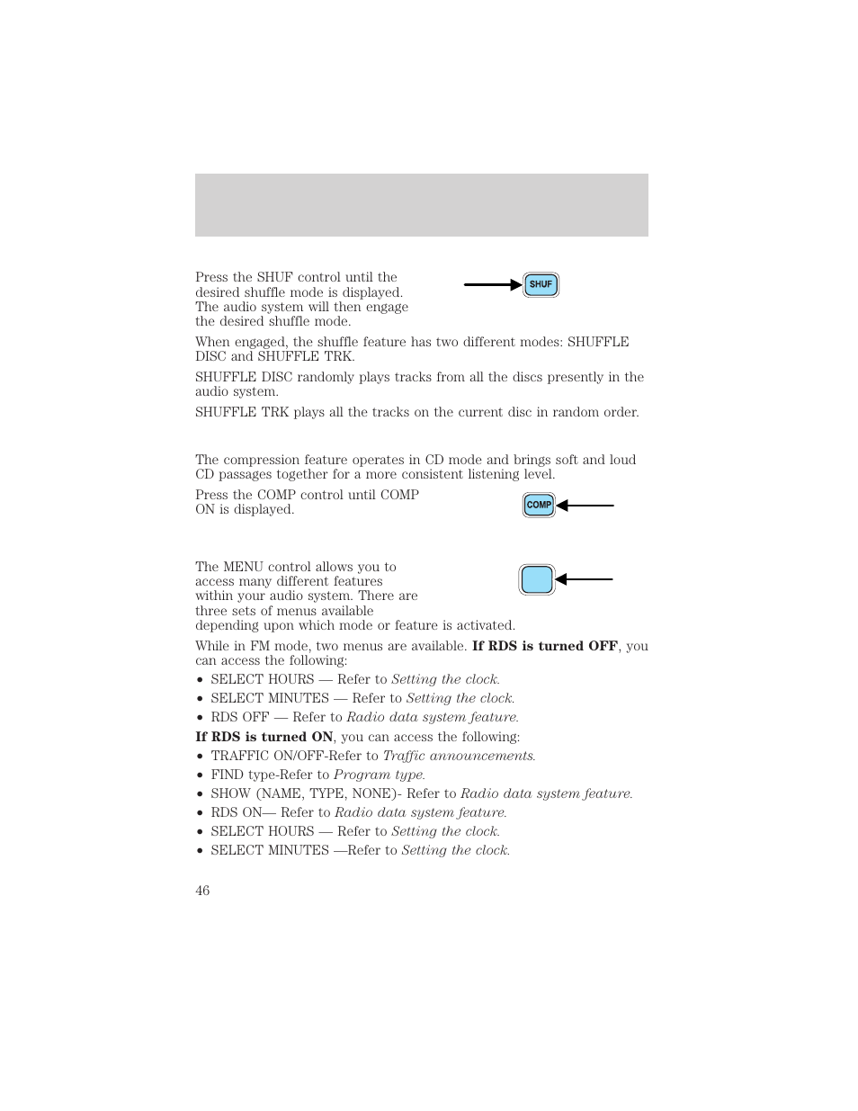 Entertainment systems | FORD 2002 F-550 v.2 User Manual | Page 46 / 304