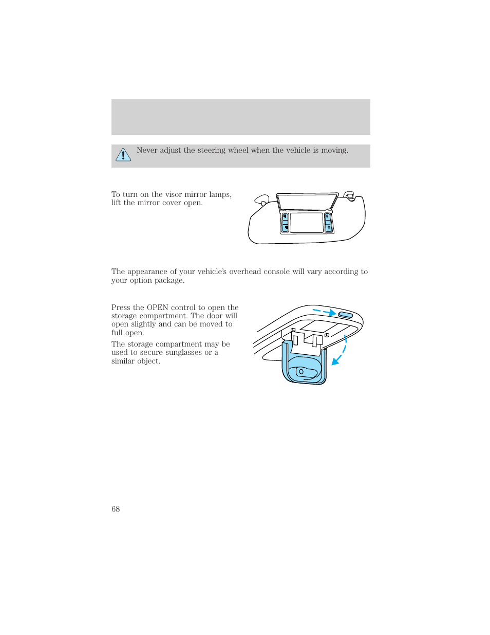 Driver controls | FORD 2002 F-550 v.2 User Manual | Page 68 / 304