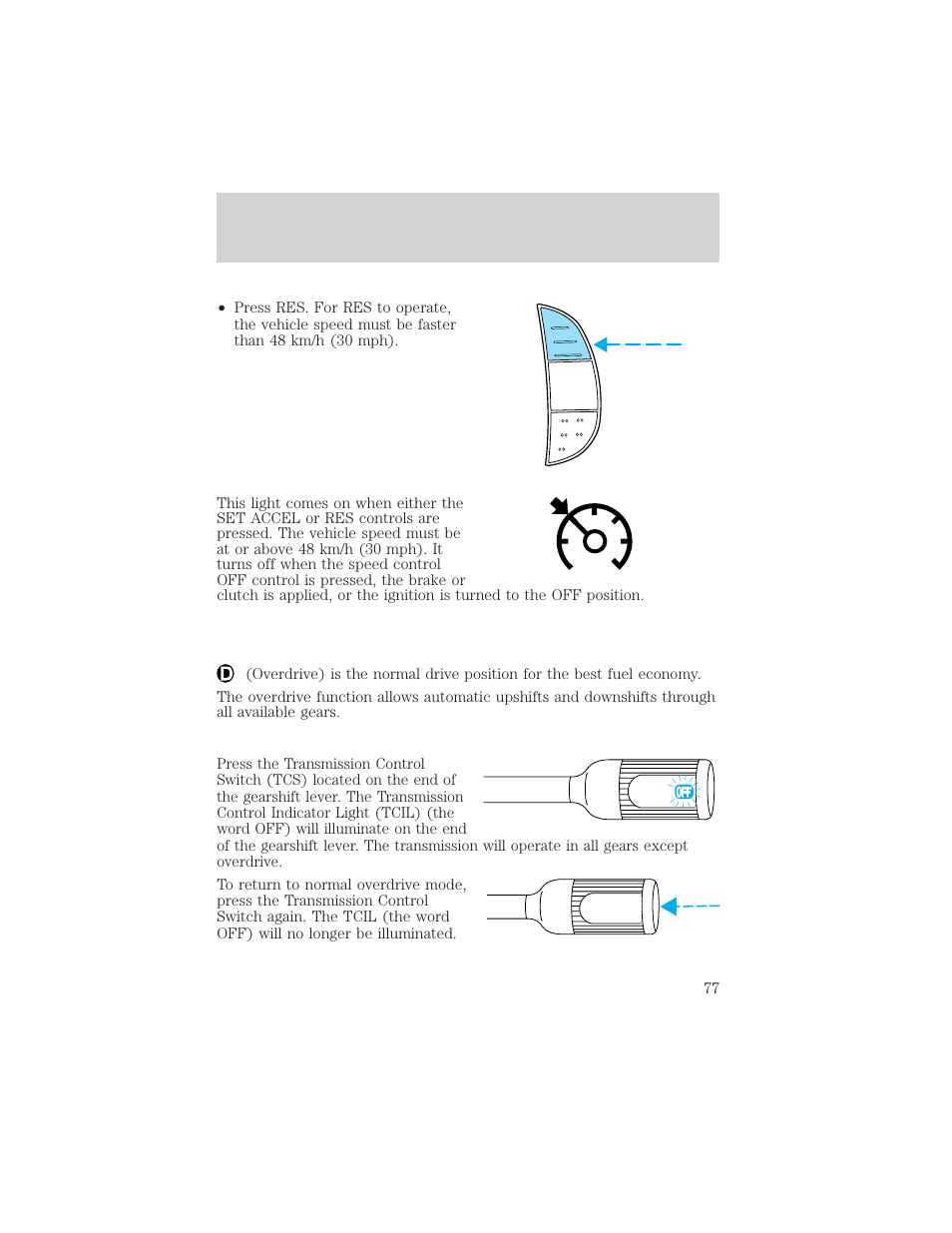 Driver controls | FORD 2002 F-550 v.2 User Manual | Page 77 / 304