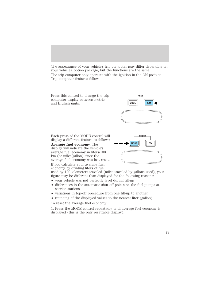 Driver controls | FORD 2002 F-550 v.2 User Manual | Page 79 / 304