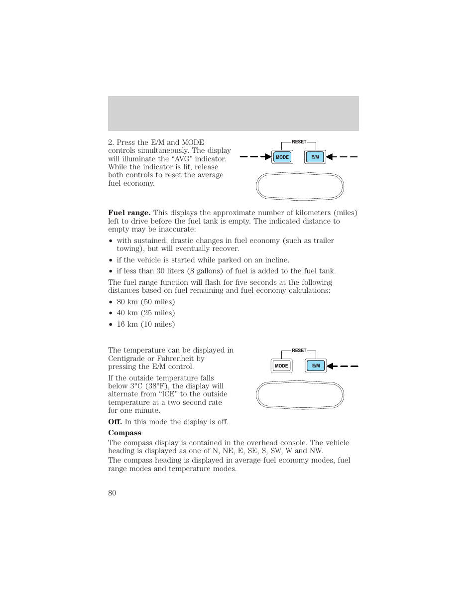 Driver controls | FORD 2002 F-550 v.2 User Manual | Page 80 / 304