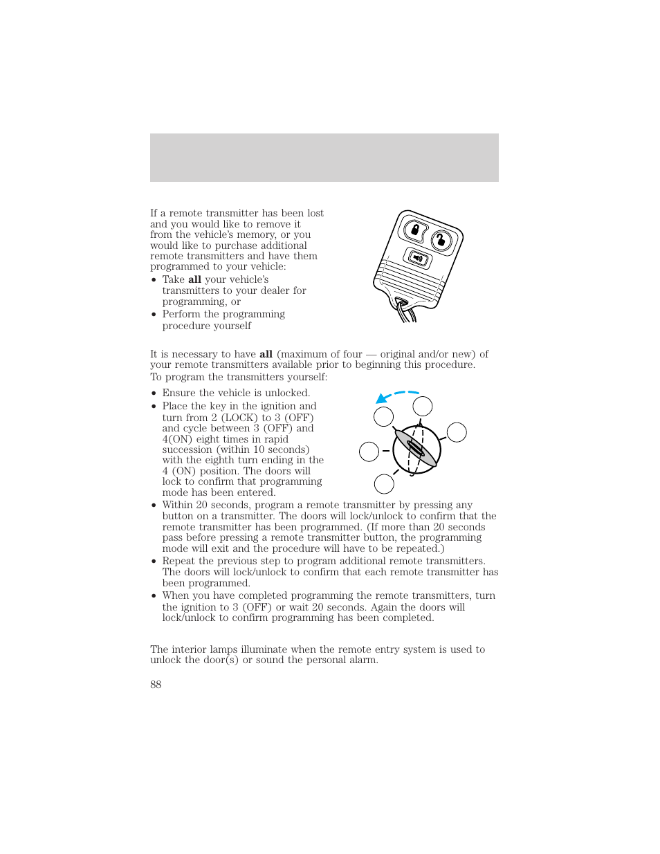 Locks and security | FORD 2002 F-550 v.2 User Manual | Page 88 / 304