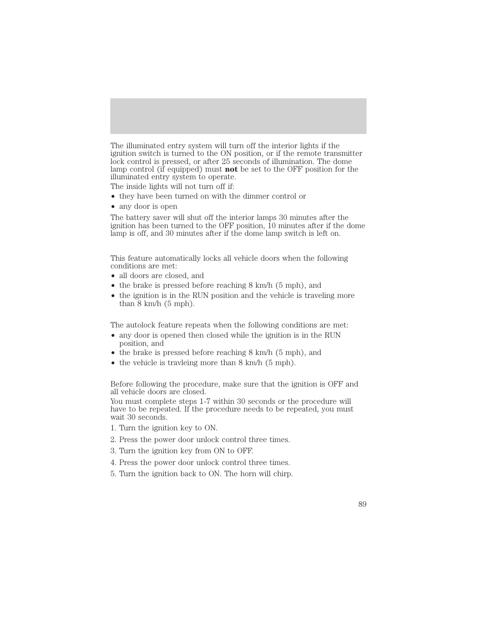 Locks and security | FORD 2002 F-550 v.2 User Manual | Page 89 / 304