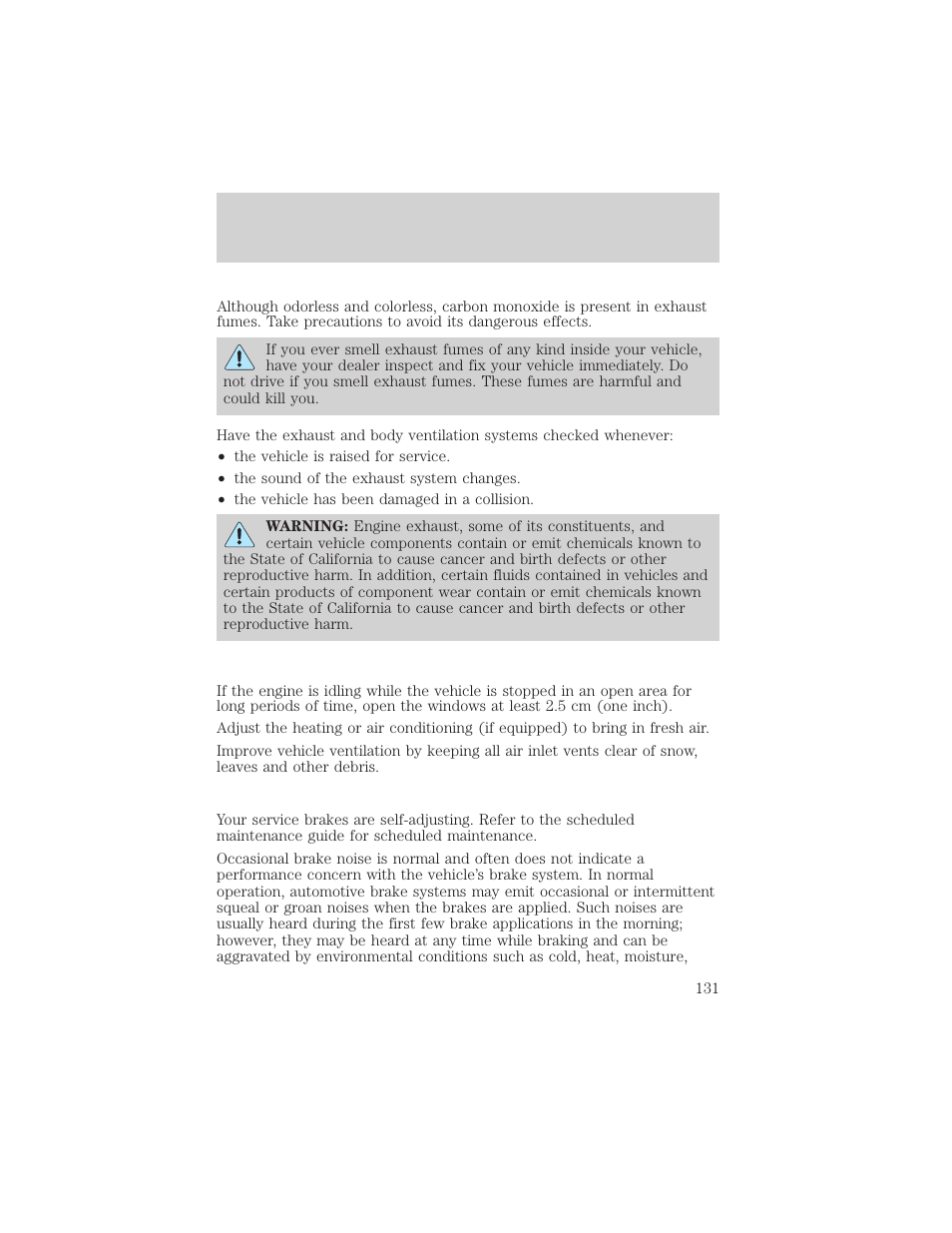Driving | FORD 2002 F-550 v.3 User Manual | Page 131 / 304