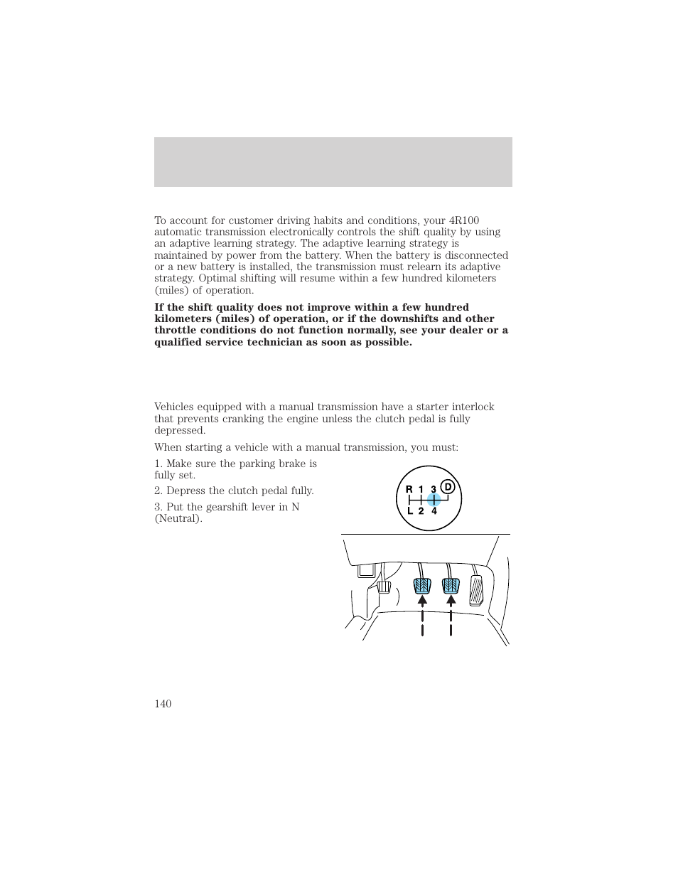 Driving | FORD 2002 F-550 v.3 User Manual | Page 140 / 304