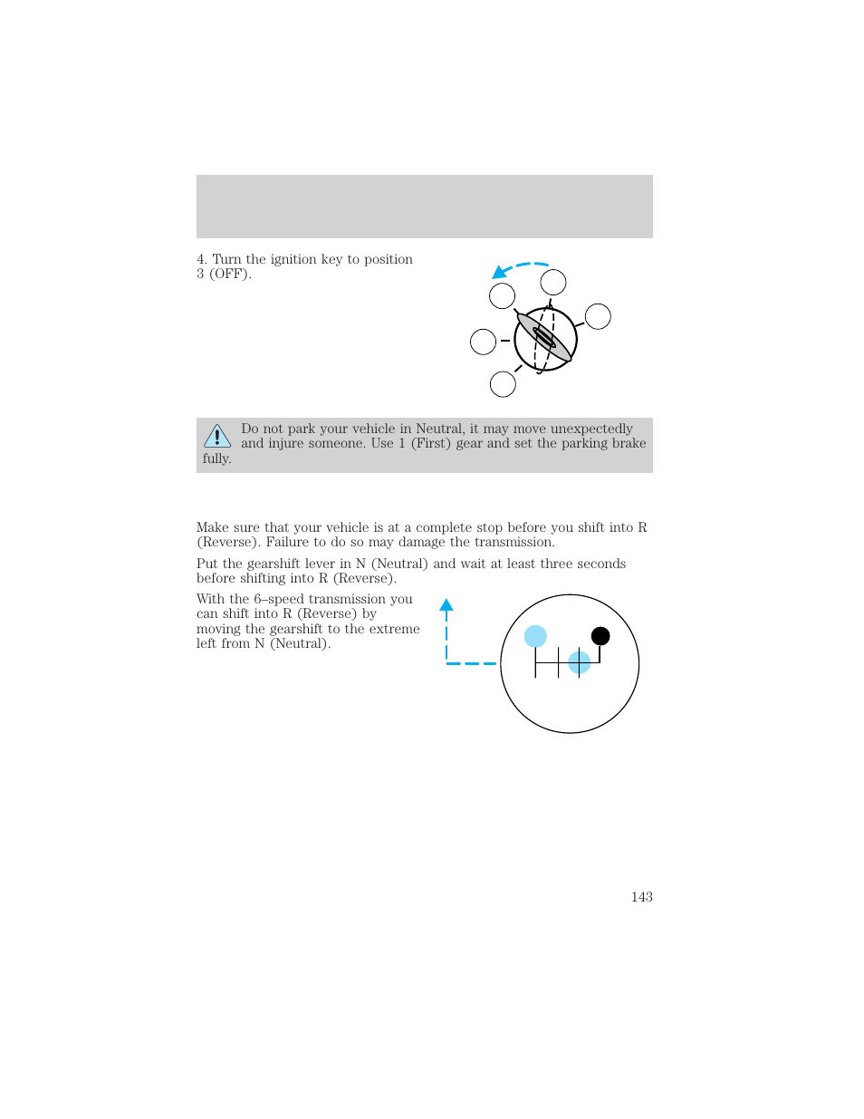 Driving | FORD 2002 F-550 v.3 User Manual | Page 143 / 304