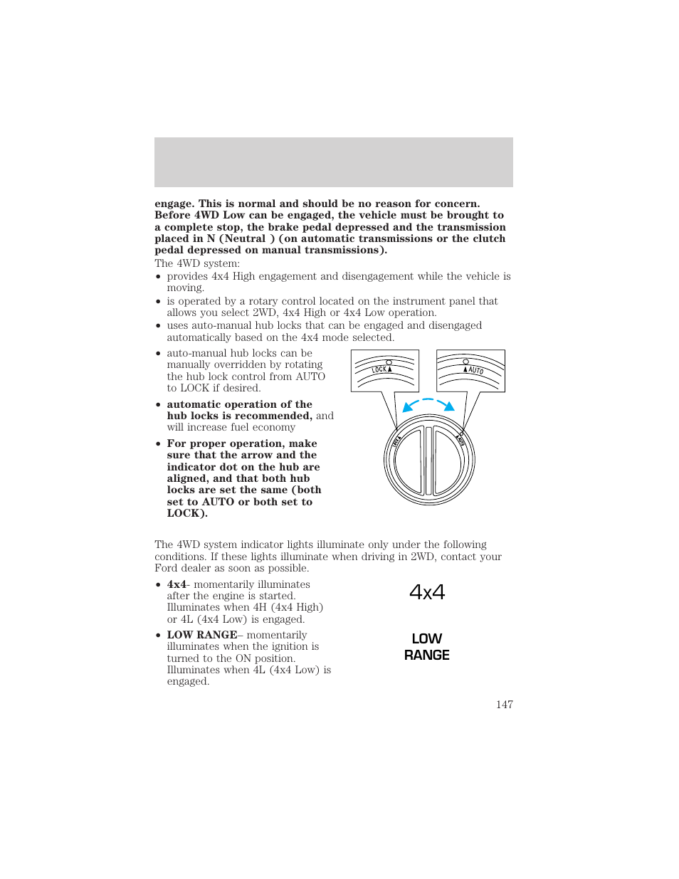 Driving | FORD 2002 F-550 v.3 User Manual | Page 147 / 304
