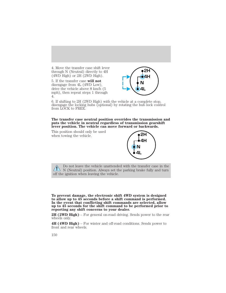 Driving | FORD 2002 F-550 v.3 User Manual | Page 150 / 304
